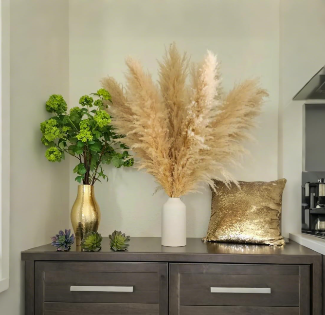 Flores secas de Pampas Grass - decoración Natural esponjopara bodas, casa, granja, eventos rústicos, arreglos estacionales y centros de centro