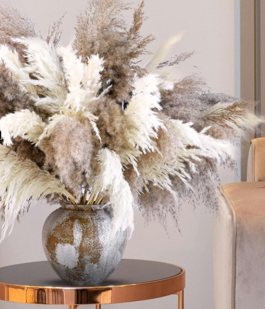 Alto Pampas Grass - Boho seco Natural para el hogar, boda, arreglos rústicos, centros de centro y decorde temporada