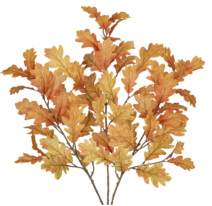 🍂 ramas de hojas de roble artificiales - talde de follaje de otoño para la decoración del hogar de otoño, centros de centro, coronas y arreglos estacionales