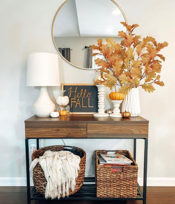 🍂 ramas de hojas de roble artificiales - talde de follaje de otoño para la decoración del hogar de otoño, centros de centro, coronas y arreglos estacionales