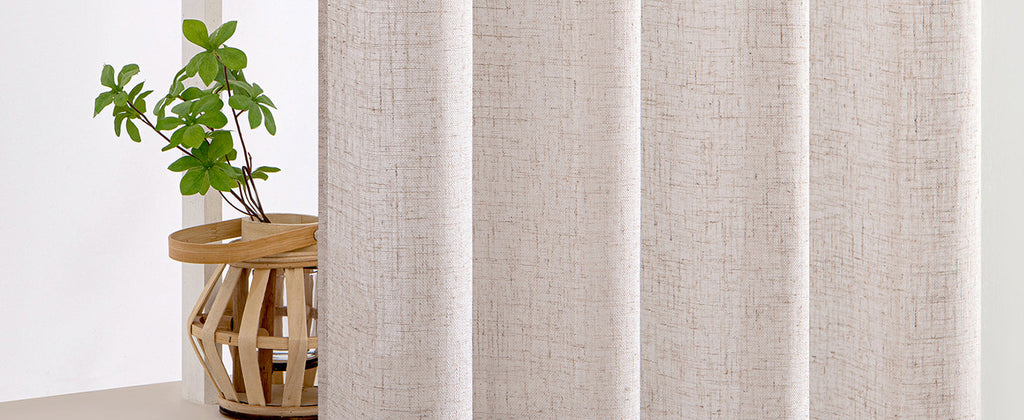 Natural White Linen Curtains 84 Inch Long for Bedroom Living Room, Soft Thick Linen Textured Window Drapes Semi Sheer Light Filtering Rod Pocket Back Tab Neutral Farmhouse Cream Ivory 2 Panels
