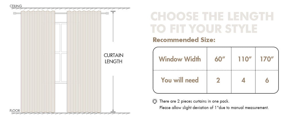 Linen Curtains 84 Inch Length 2 Panels Natural Semi Sheer Curtain with Back Tab Rod Pocket, Light Filtering Window Privacy Burlap Drapes for Living Room Bedroom 42W x 84L Linen